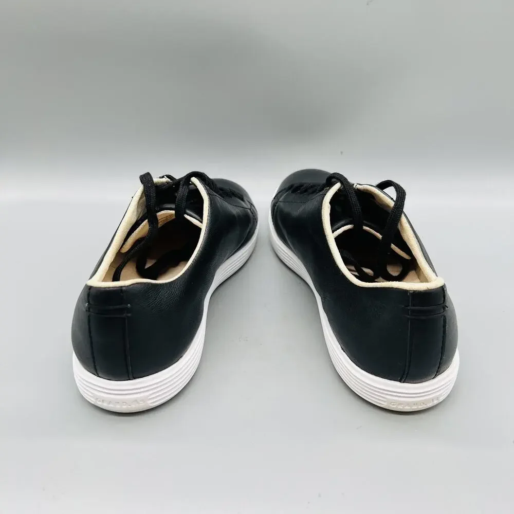 Cole Haan Shoes Womens 9.5 Black Leather Grand OS Low Top Sneakers Comfort